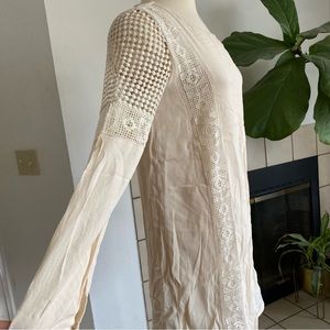 ASTR cream tunic crochet dress